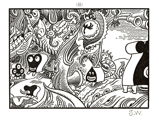ジム・ウードリング 『Poochytown』活版印刷版画